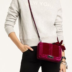Rebecca Minkoff Fuchsia Velvet Love Crossbody